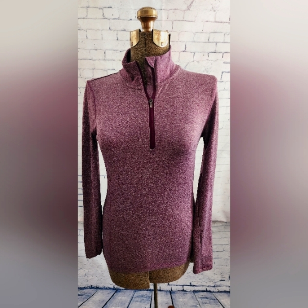 Reebok Womens 3/4 Zip Athletic Shirt